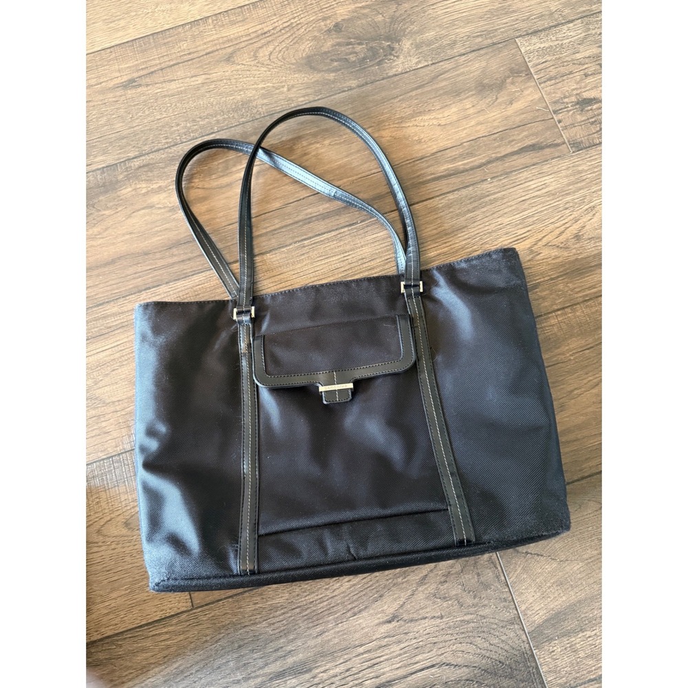 Samsonite Black Nylon Laptop Tote Bag Shoulder Work Travel Briefcase 16.5x12
